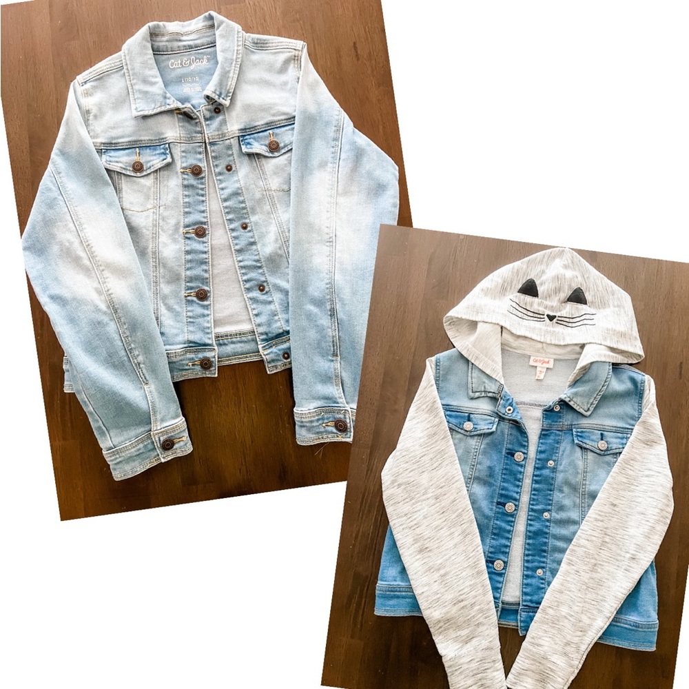 Two Cat & Jack Denim/Jean Jackets for $25  ~ Girls Size Large (10-12)